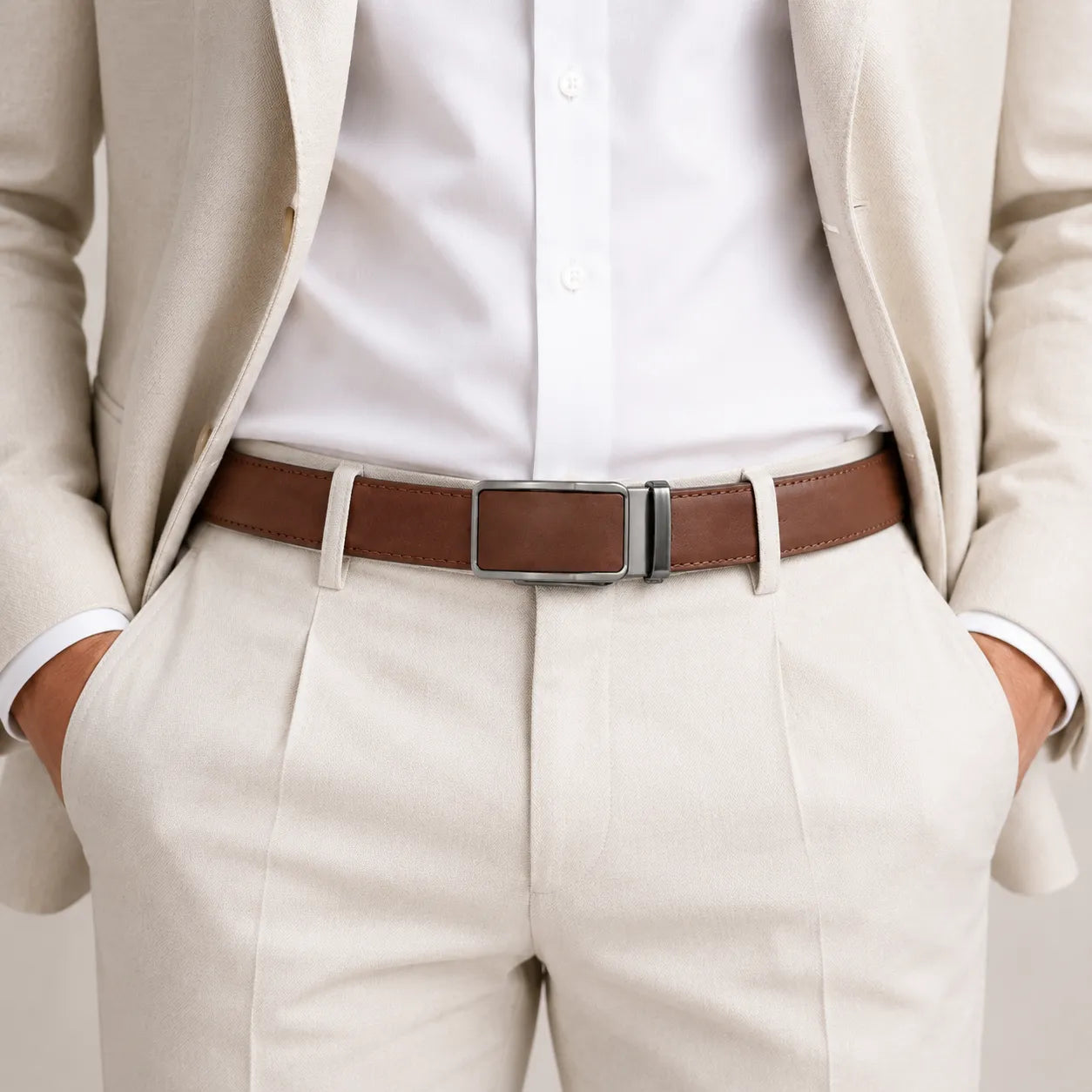 belt for men formal dress Belt for Men · Dress Model Veyron Brown