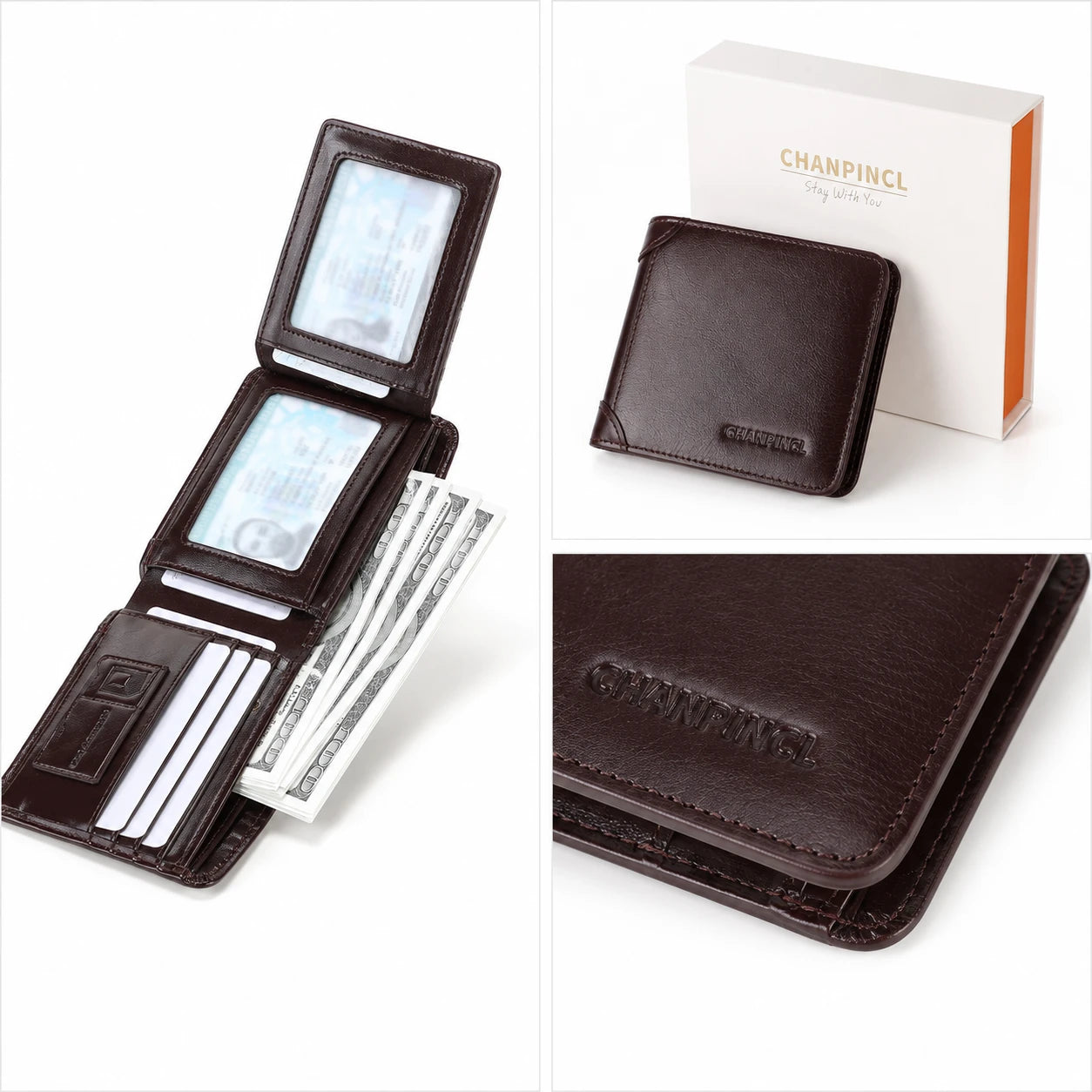 CORVIKO Bravik coffee RFID wallet for men with gift-ready box